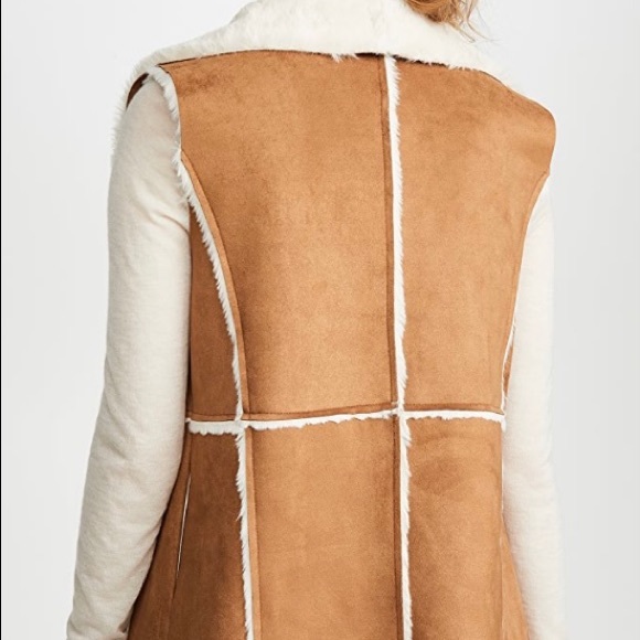 Cupcakes and Cashmere Tash Faux Suede Vest Butterscotch Size Medium - Picture 2 of 12